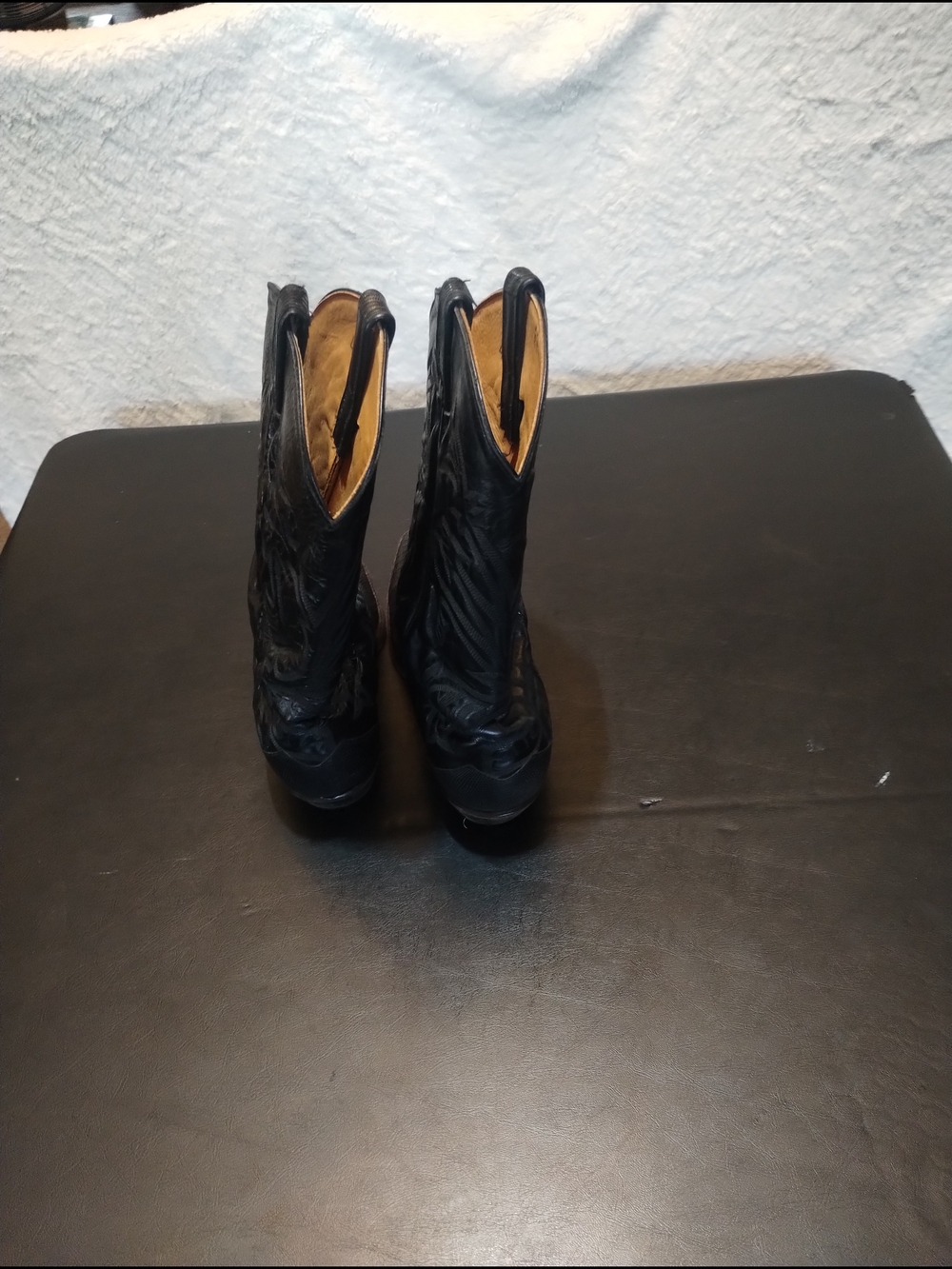 Vintage Tony Lama 8371 Men's Black Lizard Skin Foot Sz 10.5 D - Picture 4 of 14